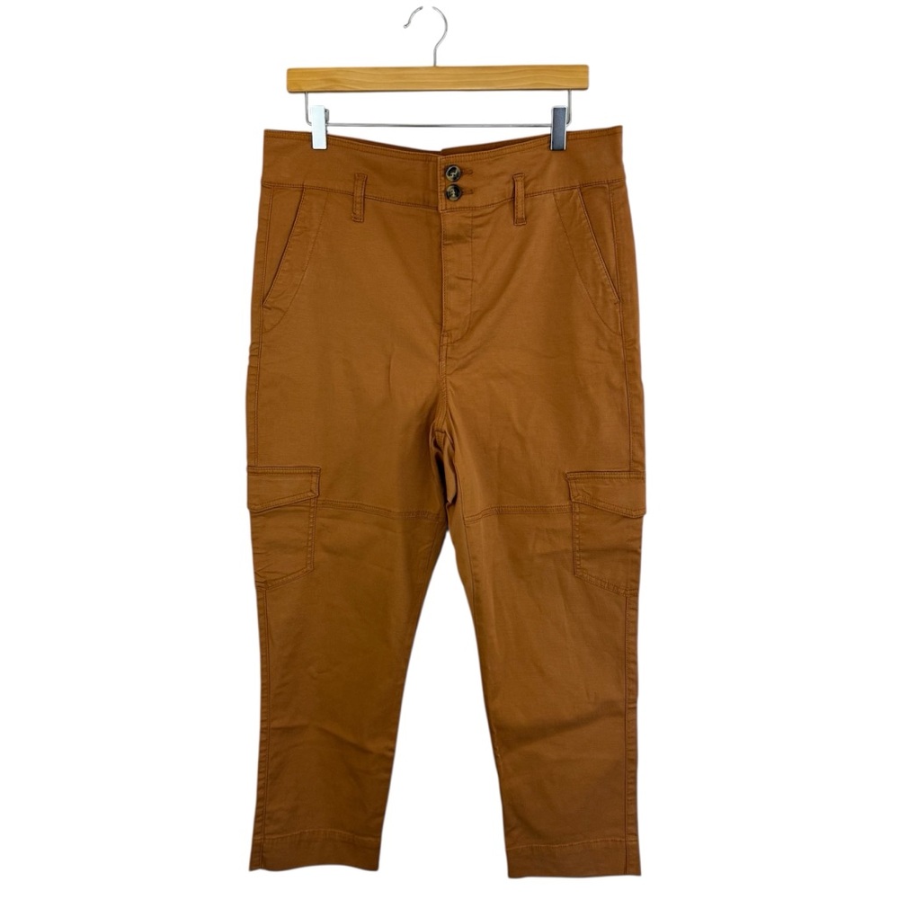 CAbi Paperbag Cargo Pants Rust Orange Size 8 No Belt